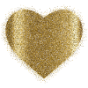 Goldenes Glitzerherz – Glamourprint