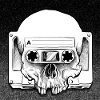 Crâne audio rétro