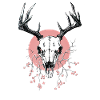 deer skull (pink)