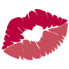 Kissing mouth with heart