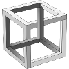 Cube optical illusion