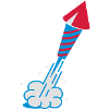 Fireworks rocket launch