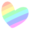 Pastal Rainbow Heart