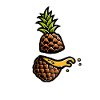 Ananas (fond foncé)