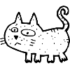 Chat croquis noir et blanc