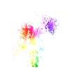 Dragon rainbow blobs white