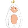 Yeti with bird