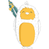 Yeti with Christmas tree