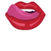 Open mouth with tongue