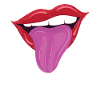 Naughty Lips with Tongue
