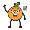 Greeting orange