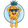 Cool floating pineapple