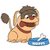Moppi mit Hundenapf