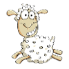 Freches Cartoon Schaf