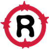 Letter R & Circle shapes pattern