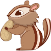Chipmunk with nut