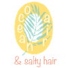 Océan et cheveux salés