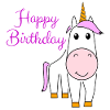 Jednorożec "Happy Birthday" Dziewczyna Dzieci Violetta