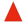 Red triangle on black