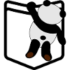 Shirt pocket Panda Pocket Panda