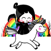 Death Is Magic - Unicorn Grim Reaper Rainbow