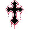 gothic, splatter, cross