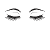 Yeux fermés femme