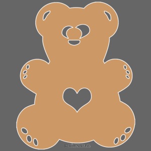 Bärenlust - squinting bear in light brown (color 3)
