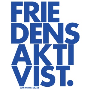 FRIEDENSAKTIVIST. (blue)