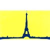 Tour Eiffel dans abstrait