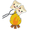 Marshmallows over the campfire/scouts