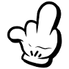Middle finger comic style