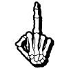 Middle finger skeleton bone