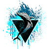 Whale with triangle