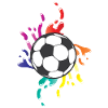 Fußball bunte Farbspritzer