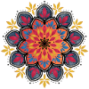 Mandala Flowers of Luck No.1