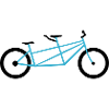 Tandem bike bicycle blue