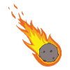 Espace Comète Flaming Meteor