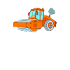 Steamroller - vehicle construction site