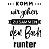 Zusammen den Bach runter