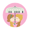 Piano / Parapluie / Piano / Couple d'amoureux