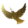 Golden peace doves