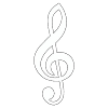 Clé de partition Symbole Musique