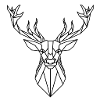 Simple deer head design
