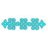 ornement complexe, turquoise
