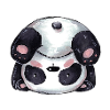 Sportlicher Comic Panda