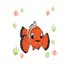 Clownfisch Fisch Motiv Wortspiel
