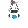 Zebra - Zebra - Zebra T-Shirt - Coffee