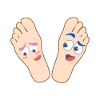 Kids shirt flirting feet shirt motif funny feet