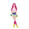 Red-haired skater with skateboard